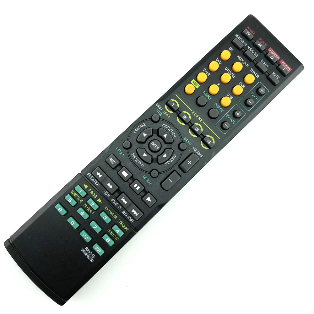 good quality remote Control Universal For yamaha RAV315 YHT380 WJ409300 HTR-6040 WN22730 HTR-6050 Audio Receiver RX-V450 RX-V650
good quality remote Control Universal For yamaha RAV315 YHT380 WJ409300 HTR-6040 WN22730 HTR-6050 Audio Receiver RX-V450 RX-V650