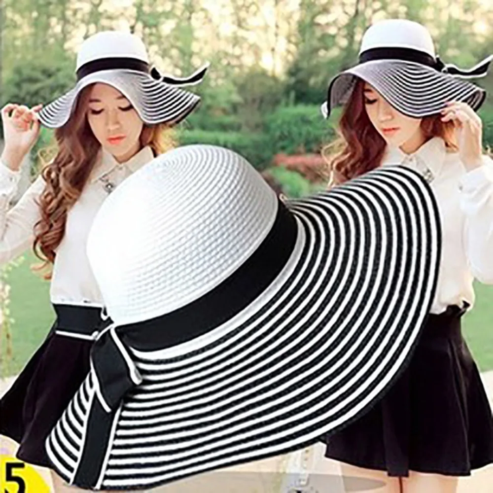 2019 Popular Lady Elegance Striped Summer Hat Outing Sunscreen Straw Hats For Women Dome Wide Bowknot Beach Hat
2019 Popular Lady Elegance Striped Summer Hat Outing Sunscreen Straw Hats For Women Dome Wide Bowknot Beach Hat