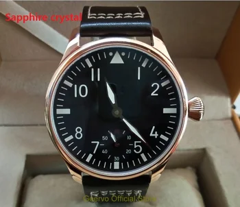 Sapphire crystal 44mm GEERVO ST3621/6498 Mechanical Hand Wind movement black dial Plated rose gold case men's watches 143A
Sapphire crystal 44mm GEERVO ST3621/6498 Mechanical Hand Wind movement black dial Plated rose gold case men's watches 143A