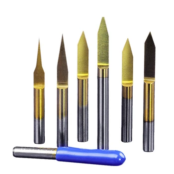 5pcs 0.1mm 15 Degree Flat Bottom PCB Engraving Bit CNC Router Tool Set