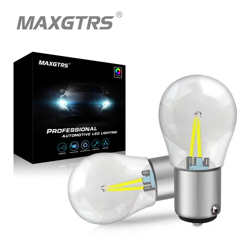 Светодиодный фонарь MAXGTRS 2x1157 BAY15D P21/5 Вт S25 светодиодный COB Автомобильный задний s DRL