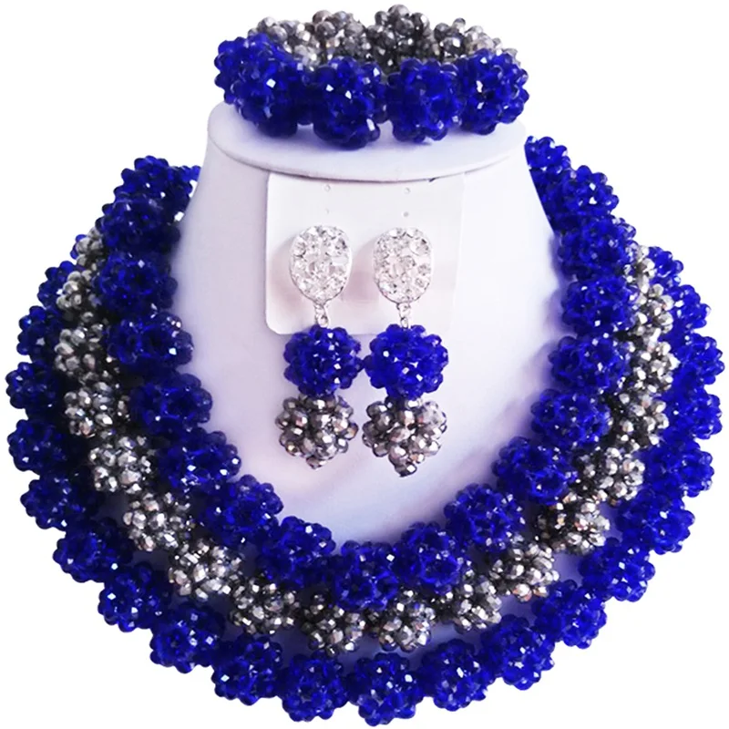 Classic Royal Blue Silver Color African Beads Women Crystal Jewelry Set for Engagement 3C-SJTQ-13
Classic Royal Blue Silver Color African Beads Women Crystal Jewelry Set for Engagement 3C-SJTQ-13