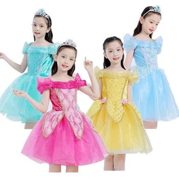 Girls Cinderlla Dress Up Kids Belle Princess Costume Children Aurora Jasmine Halloween Party Cosplay Dress girl Summer Dress
Girls Cinderlla Dress Up Kids Belle Princess Costume Children Aurora Jasmine Halloween Party Cosplay Dress girl Summer Dress