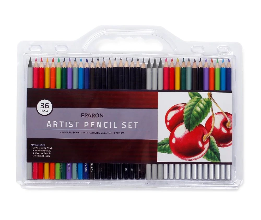 Eparon 36pcs Mix Colored Pencil Set Non-toxic Lead-free Water Color Pencils Charcoal Pencil Sketch Pencil Set
Eparon 36pcs Mix Colored Pencil Set Non-toxic Lead-free Water Color Pencils Charcoal Pencil Sketch Pencil Set