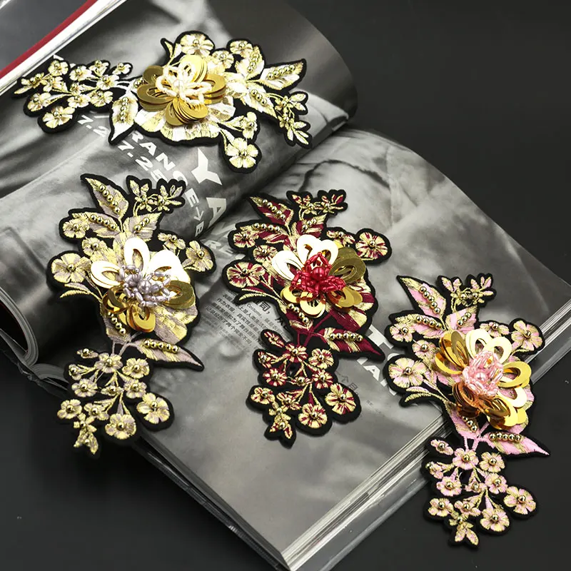 Gold Beaded Flower Patch Embroidery Applique Sequined Sew on Clothes Patches for Clothing Patchwork DIY Stickers Badges
Gold Beaded Flower Patch Embroidery Applique Sequined Sew on Clothes Patches for Clothing Patchwork DIY Stickers Badges