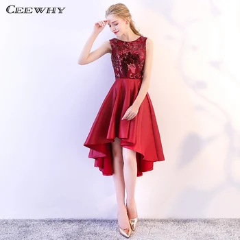 CEEWHY Asymmetrical Burgundy Sequin Evening Gown Satin Short Evening Dress Plus Size Vestido de Festa Longo Abendkleider
CEEWHY Asymmetrical Burgundy Sequin Evening Gown Satin Short Evening Dress Plus Size Vestido de Festa Longo Abendkleider