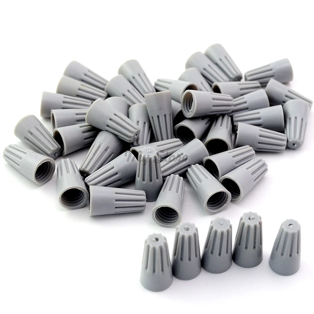 100Pcs P1 Gray Wire Connector Twist-On Terminals Cap Spring Insert Assortment 22-14 AWG
100Pcs P1 Gray Wire Connector Twist-On Terminals Cap Spring Insert Assortment 22-14 AWG
