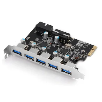 New Computer Mainboard Expansion Card 5 Ports USB 3.0 Monster PCI-E Cards HUB Concentrator For ORICO PVU3-5O2I EM88
New Computer Mainboard Expansion Card 5 Ports USB 3.0 Monster PCI-E Cards HUB Concentrator For ORICO PVU3-5O2I EM88