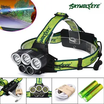 HOT! 80000 LM T6 5X LED Headlamp Rechargeable Ultra Bright 3.7v 18650 Battery Hunting Fishing Torch +USB Cable
HOT! 80000 LM T6 5X LED Headlamp Rechargeable Ultra Bright 3.7v 18650 Battery Hunting Fishing Torch +USB Cable