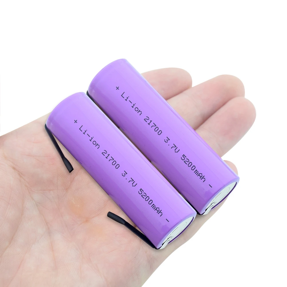 21700 battery 5200mah 21700 20A high drain Rechargeable Li-ion battery With Tabs for elecric cigarette screwdriver power tool
21700 battery 5200mah 21700 20A high drain Rechargeable Li-ion battery With Tabs for elecric cigarette screwdriver power tool