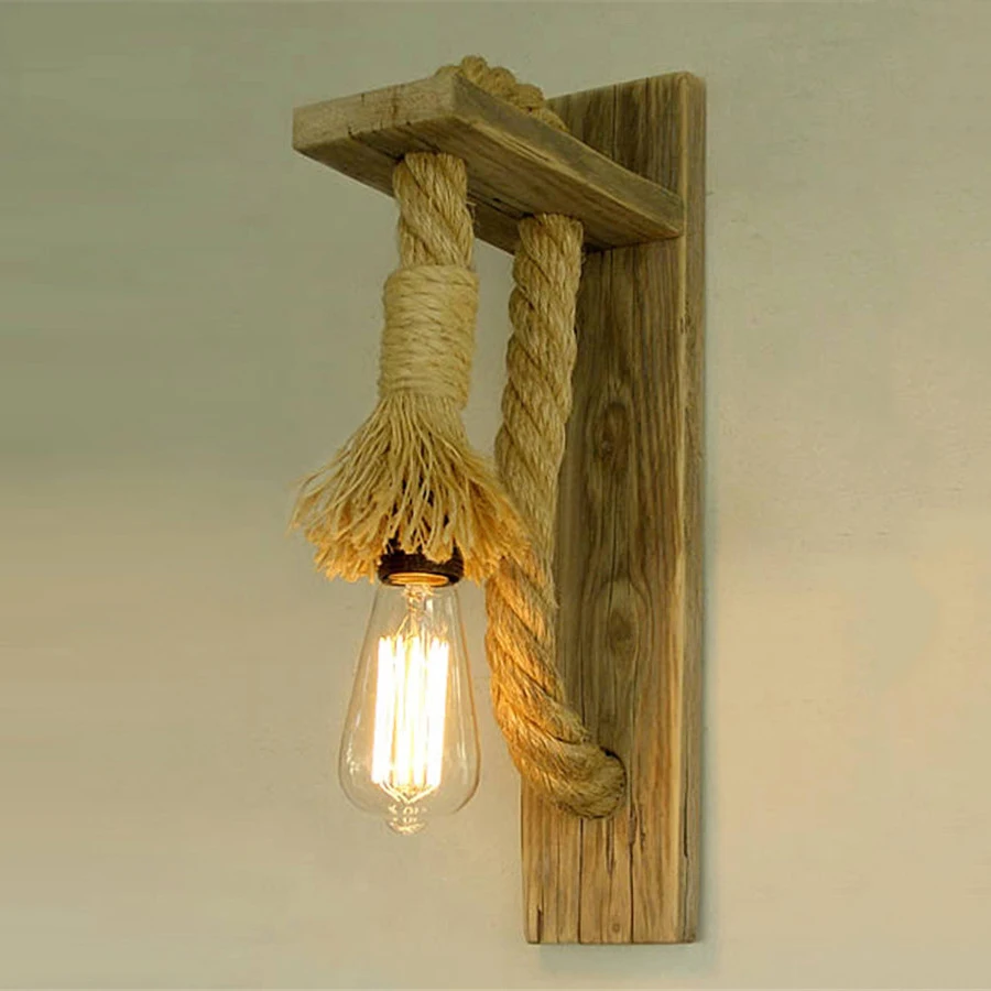 BEIAIDI Creative Vintage Wood Hemp Rope LED Wall Lamp American Retro Wall Light Sconce Restaurant bedside Bar Cafe Home Lighting
BEIAIDI Creative Vintage Wood Hemp Rope LED Wall Lamp American Retro Wall Light Sconce Restaurant bedside Bar Cafe Home Lighting