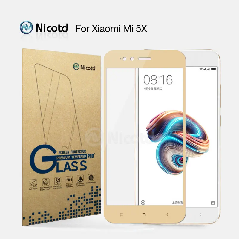 Nicotd 2.5D Full Cover Tempered Glass For Xiaomi Mi A1 5X Mobile Phone 5.5" Anti-Shock Toughened Safety Screen Protector Film
Nicotd 2.5D Full Cover Tempered Glass For Xiaomi Mi A1 5X Mobile Phone 5.5" Anti-Shock Toughened Safety Screen Protector Film