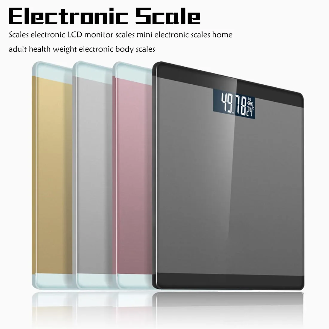 4 Colors Weight Scale Electronic LCD Display Weights Bathroom Scale Weighing Machine Personal Body Scales 180kg Smart Balance
4 Colors Weight Scale Electronic LCD Display Weights Bathroom Scale Weighing Machine Personal Body Scales 180kg Smart Balance