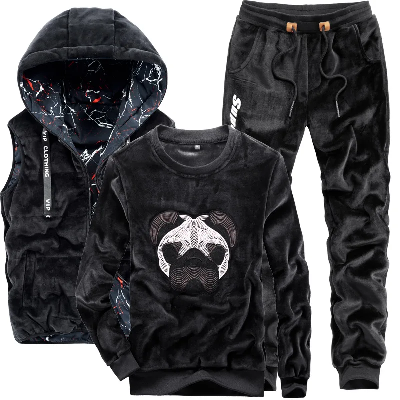 New Men's Style Plus Velvet Thickened Leisure Suit Young 2019 Winter Three-piece Set Tracksuit Men Set Mens Tracksuit
New Men's Style Plus Velvet Thickened Leisure Suit Young 2019 Winter Three-piece Set Tracksuit Men Set Mens Tracksuit