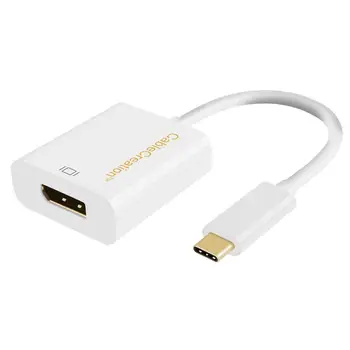 USB-C to DisplayPort 4K@60HZ, CableCreation Type C (DP Alt Mode, Thunderbolt 3 Compatible) to DP Adapter
USB-C to DisplayPort 4K@60HZ, CableCreation Type C (DP Alt Mode, Thunderbolt 3 Compatible) to DP Adapter