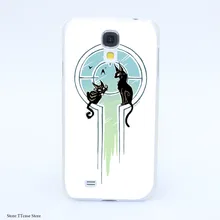 4075CA Window Cats Hard Transparent Case Cover for Galaxy S2 S3 S4 S5 & Mini S6 S7 & edge Plus