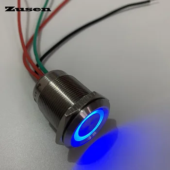Zusen 22mm touch switch on/off type with wires push button switch with 6-24V led IP67
Zusen 22mm touch switch on/off type with wires push button switch with 6-24V led IP67