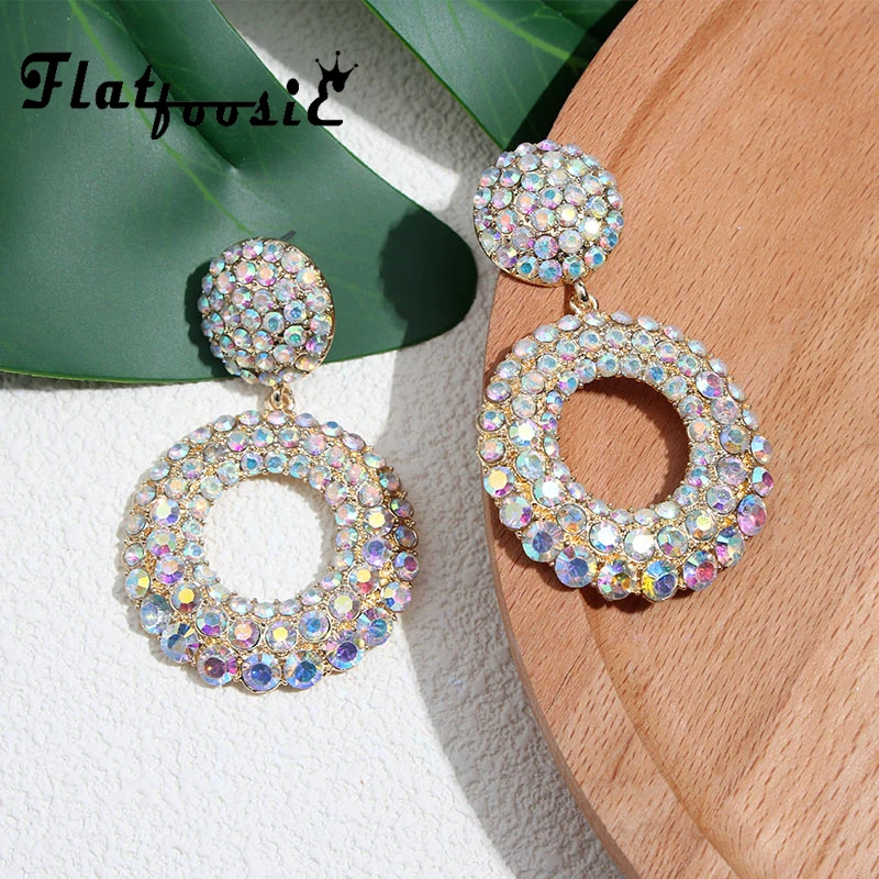 Flatfoosie Luxury Bohemian Wedding Glass Crystal Drop Dangle Earrings For Women Girls Multi Color Round Statement Earring Party
Flatfoosie Luxury Bohemian Wedding Glass Crystal Drop Dangle Earrings For Women Girls Multi Color Round Statement Earring Party