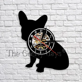 1Piece French Bulldog Dog Nursery Wall Art Decor Clock Cute Puppy Vinyl Record Wall Clock Animal Handmade Gift For Pet Dog Lover
1Piece French Bulldog Dog Nursery Wall Art Decor Clock Cute Puppy Vinyl Record Wall Clock Animal Handmade Gift For Pet Dog Lover