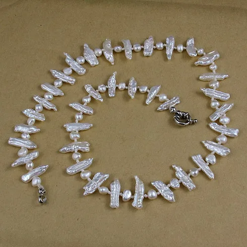Unique Pearls jewellery Store,Natural Color White Baroque Freshwater Pearl Necklace,Charming Women Gift
Unique Pearls jewellery Store,Natural Color White Baroque Freshwater Pearl Necklace,Charming Women Gift