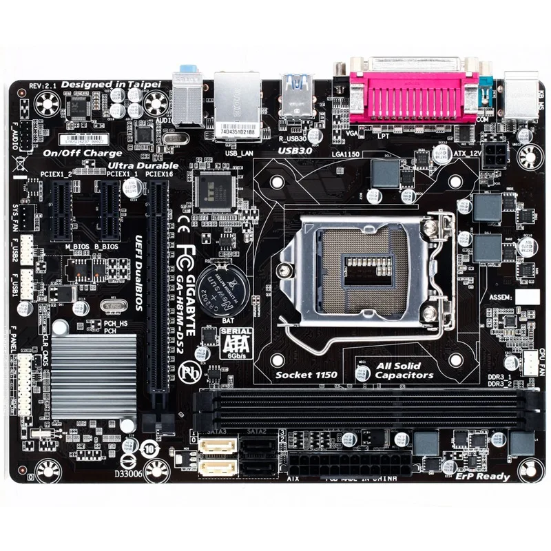 Used original for Gigabyte GA-H81M-DS2 H81M-DS2 motherboard with all solid capacitors H81 printer port supports G3260
Used original for Gigabyte GA-H81M-DS2 H81M-DS2 motherboard with all solid capacitors H81 printer port supports G3260