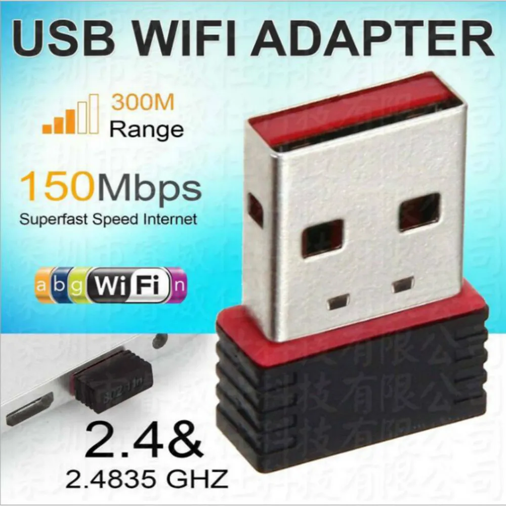 Mini USB Wi-fi adapter 2.4G Wifi dongle 150Mbps 802.11b/g/n Wifi Emitter Wi fi Receiver Network Antenna for Laptop PC
Mini USB Wi-fi adapter 2.4G Wifi dongle 150Mbps 802.11b/g/n Wifi Emitter Wi fi Receiver Network Antenna for Laptop PC