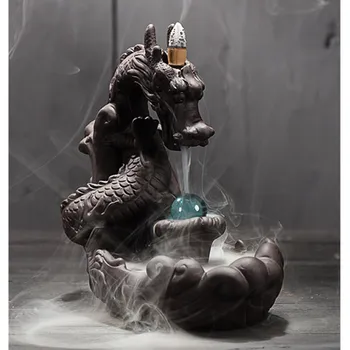 Ceramic Backflow Incense Burner Creative Home Decor Dragon Incense Holder Censer With Crystal Ball Home Accessories R237
Ceramic Backflow Incense Burner Creative Home Decor Dragon Incense Holder Censer With Crystal Ball Home Accessories R237
