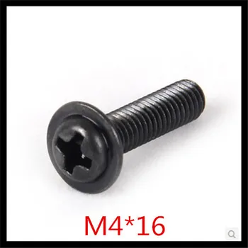 200pcs/lot M4*16 Steel With black phillips round head Miniature screw with washer Computer screw
200pcs/lot M4*16 Steel With black phillips round head Miniature screw with washer Computer screw