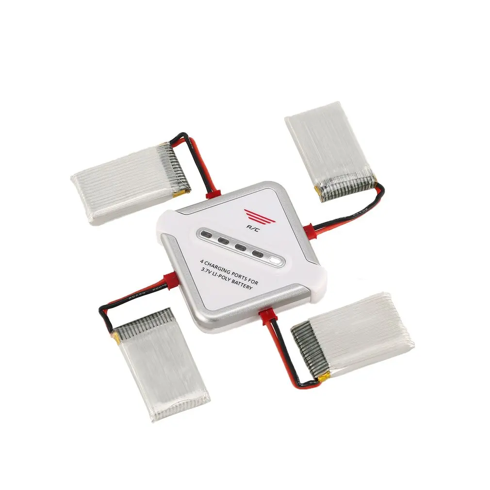 4PCS 3.7V 600mAh 25C JST Plug Li-po Battery 4 in 1 Charger for X5C X5SW RC Drone Quadcopter Aircraft UAV Spare Part
4PCS 3.7V 600mAh 25C JST Plug Li-po Battery 4 in 1 Charger for X5C X5SW RC Drone Quadcopter Aircraft UAV Spare Part