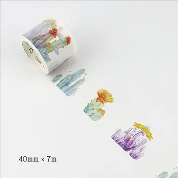 40mm*7m Kawaii Color cactus washi tape DIY decoration tape scrapbooking planner masking tape office adhesive tape stationery
40mm*7m Kawaii Color cactus washi tape DIY decoration tape scrapbooking planner masking tape office adhesive tape stationery