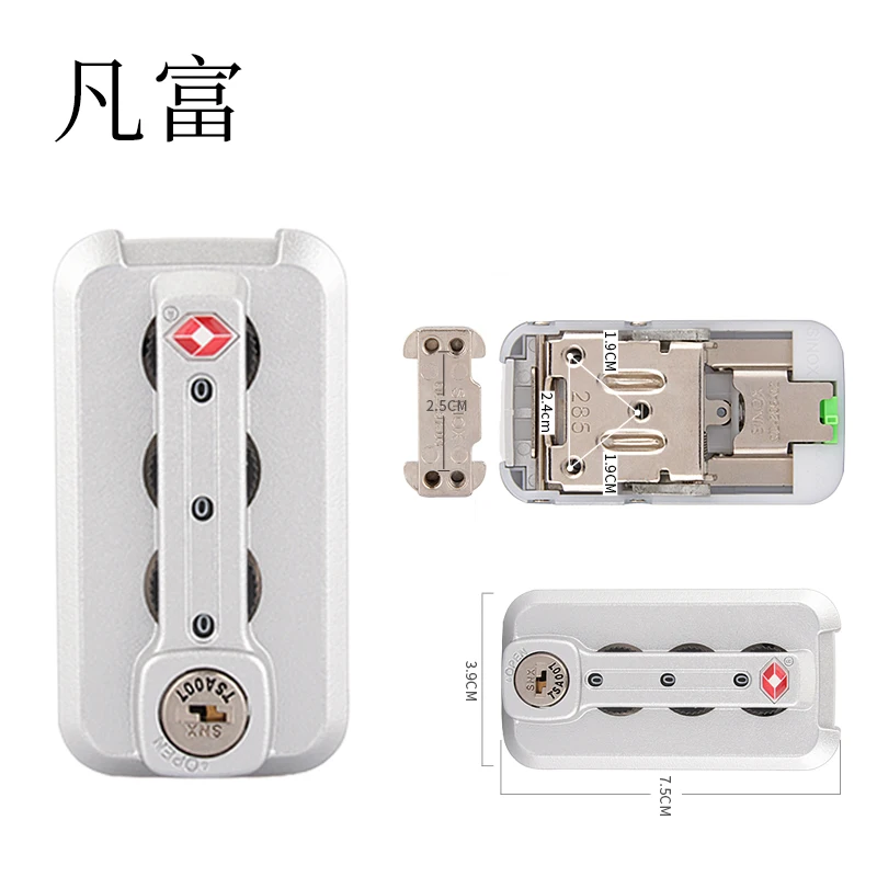 Aluminum frame TAS Lock Luggage Suitcase Bag Code Lock Silver Combination accessories Lock Zinc alloy material password lock
Aluminum frame TAS Lock Luggage Suitcase Bag Code Lock Silver Combination accessories Lock Zinc alloy material password lock