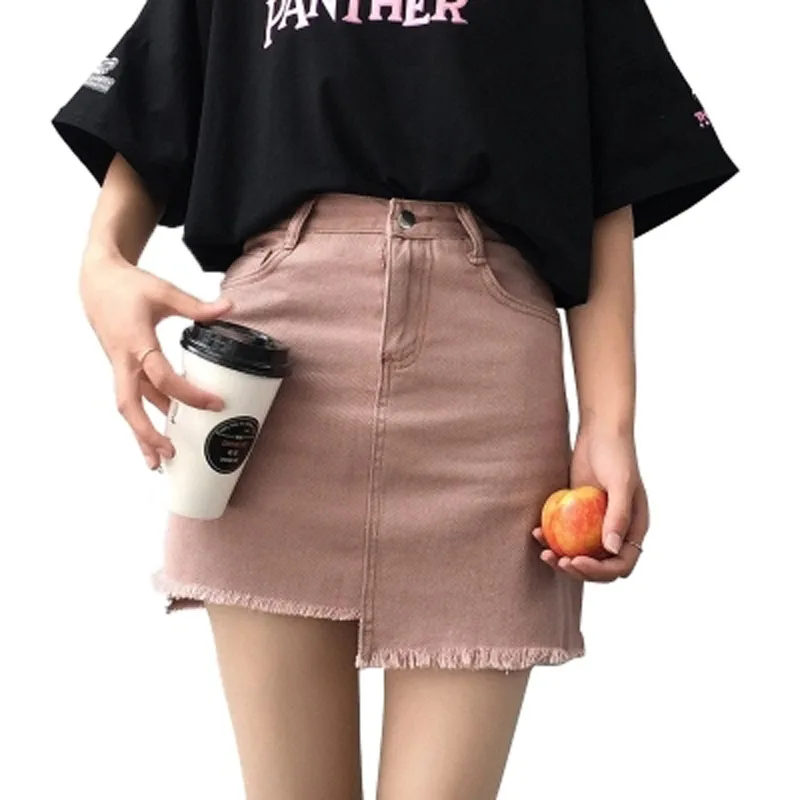 Irregular Edge Skirts for Girls Jeans Skirt Button pink Beige Rokken Solid ulzzang Denim Skirt Kawaii Hip Korean Saia Jeans
Irregular Edge Skirts for Girls Jeans Skirt Button pink Beige Rokken Solid ulzzang Denim Skirt Kawaii Hip Korean Saia Jeans