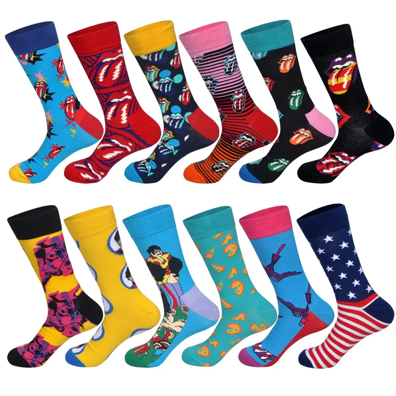 LIONZONE Newly 12Pairs/Lot Casual Fashion Combed Cotton for Men Streetwear Hip Hop Personality Designer Funny Happy Socks
LIONZONE Newly 12Pairs/Lot Casual Fashion Combed Cotton for Men Streetwear Hip Hop Personality Designer Funny Happy Socks