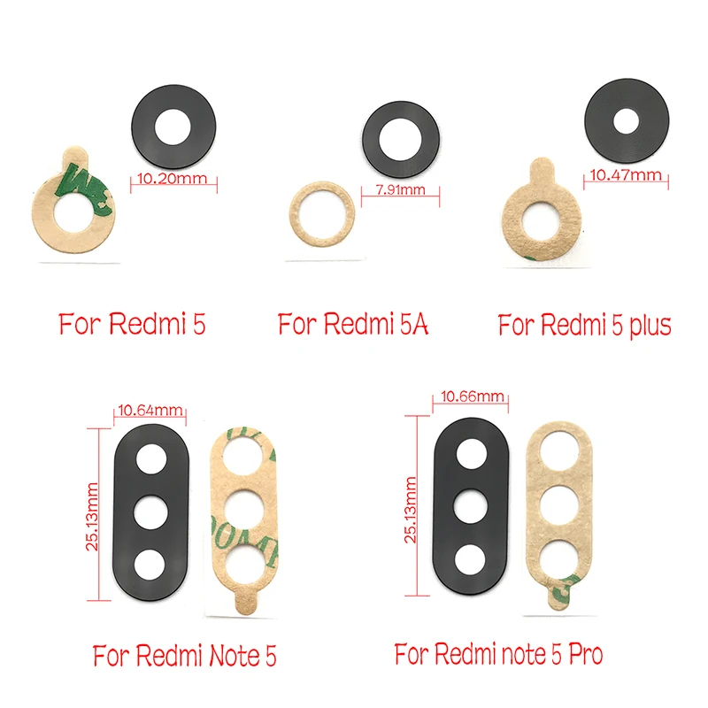 2Pcs/Lots, For Xiaomi Redmi Note 7 6 5 5A 6A Pro PLus S2 Rear Camera Glass Lens with Glue Replacement Parts
2Pcs/Lots, For Xiaomi Redmi Note 7 6 5 5A 6A Pro PLus S2 Rear Camera Glass Lens with Glue Replacement Parts