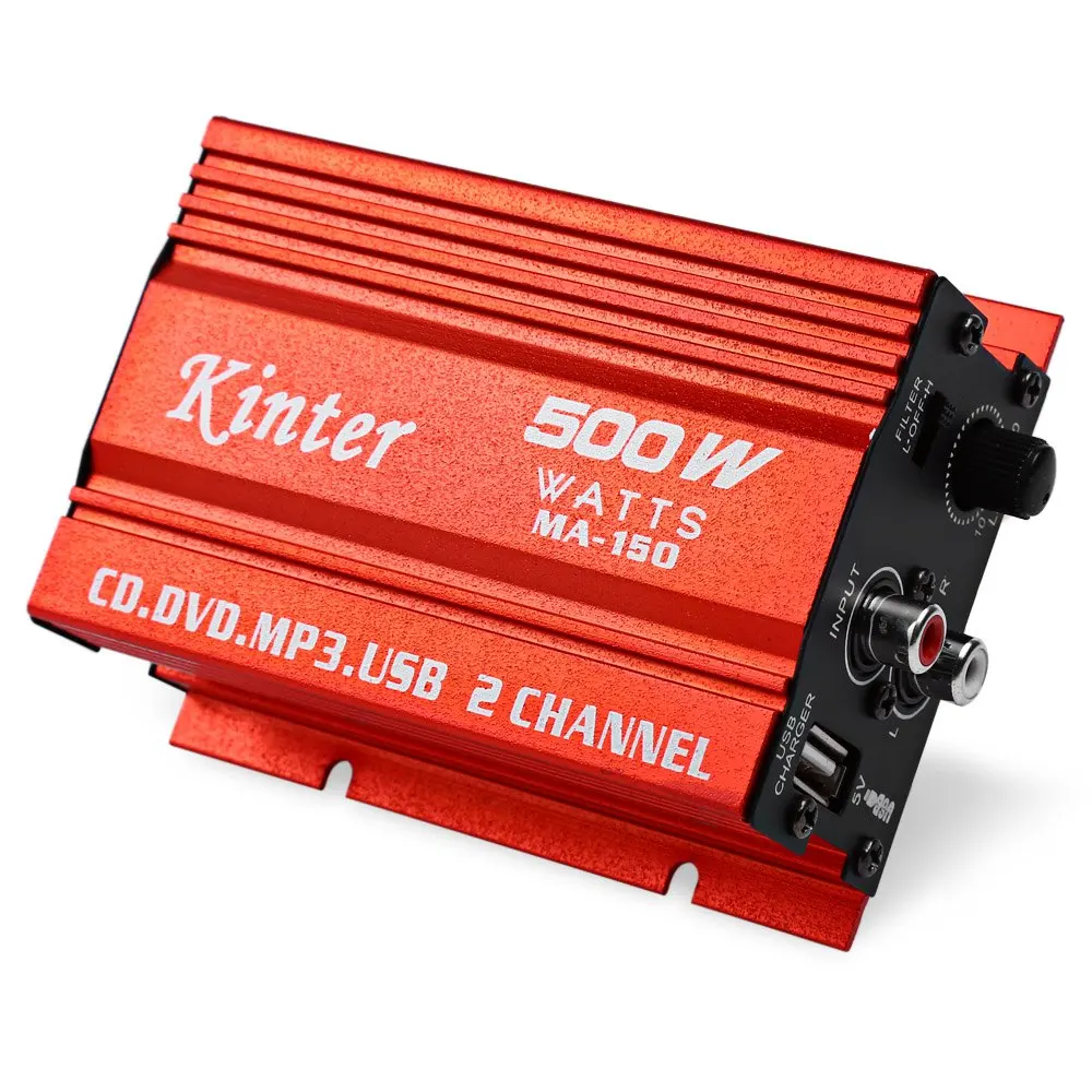 Kintiger MA-150 500W 5V Mini Hi-Fi Stereo Digital Power Amplifier MP3 Car Motorcycle Audio Speaker Loudspeaker with Mini USB
Kintiger MA-150 500W 5V Mini Hi-Fi Stereo Digital Power Amplifier MP3 Car Motorcycle Audio Speaker Loudspeaker with Mini USB