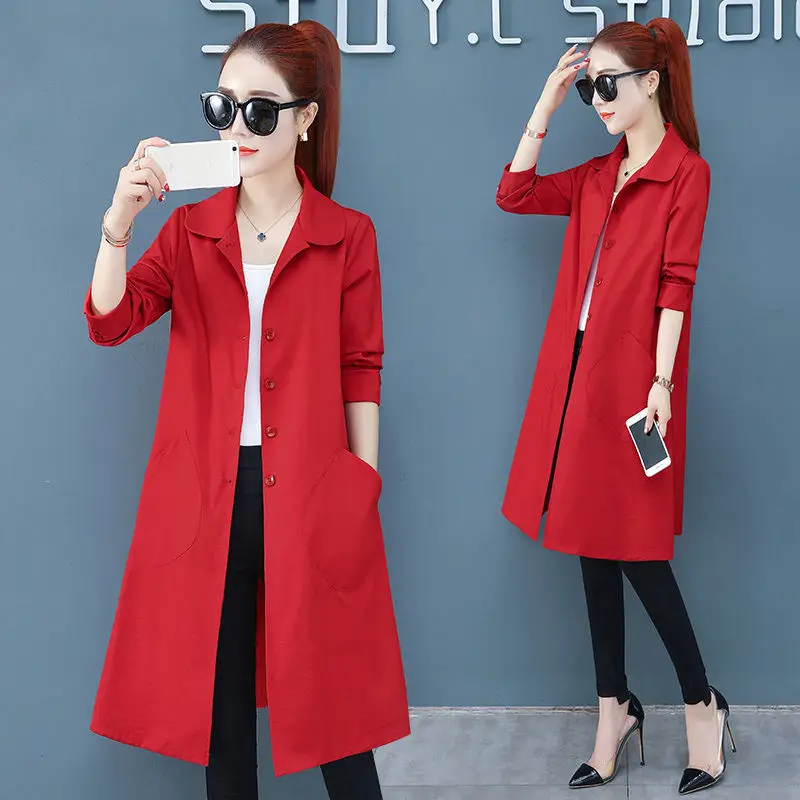 Women Summer Trench Double Breasted Skinny Sexy Solid Pocket Coat Long Sleeves V-Neck Apparel Fashion Big Size Autumn Overcoat
Women Summer Trench Double Breasted Skinny Sexy Solid Pocket Coat Long Sleeves V-Neck Apparel Fashion Big Size Autumn Overcoat