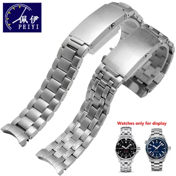 PEIYI Watchband Solid Stainless Steel Wristband 20mm Replacement Steel Strap Male Watch Accessories For omega 007
PEIYI Watchband Solid Stainless Steel Wristband 20mm Replacement Steel Strap Male Watch Accessories For omega 007