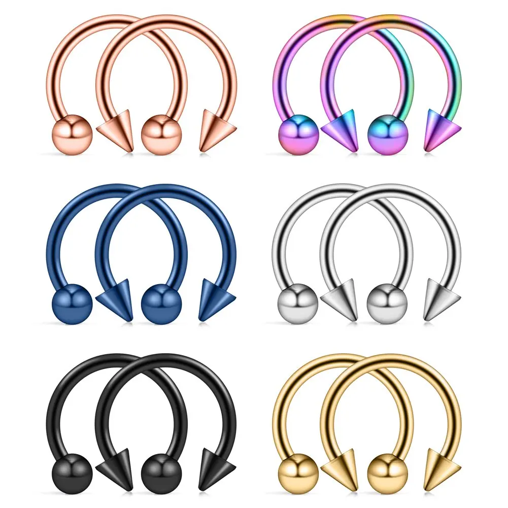 JFORYOU 12PCS 14G Surgical Steel Nose Septum Horseshoe Hoop Earring Eyebrow Tragus Lip Piercing
JFORYOU 12PCS 14G Surgical Steel Nose Septum Horseshoe Hoop Earring Eyebrow Tragus Lip Piercing