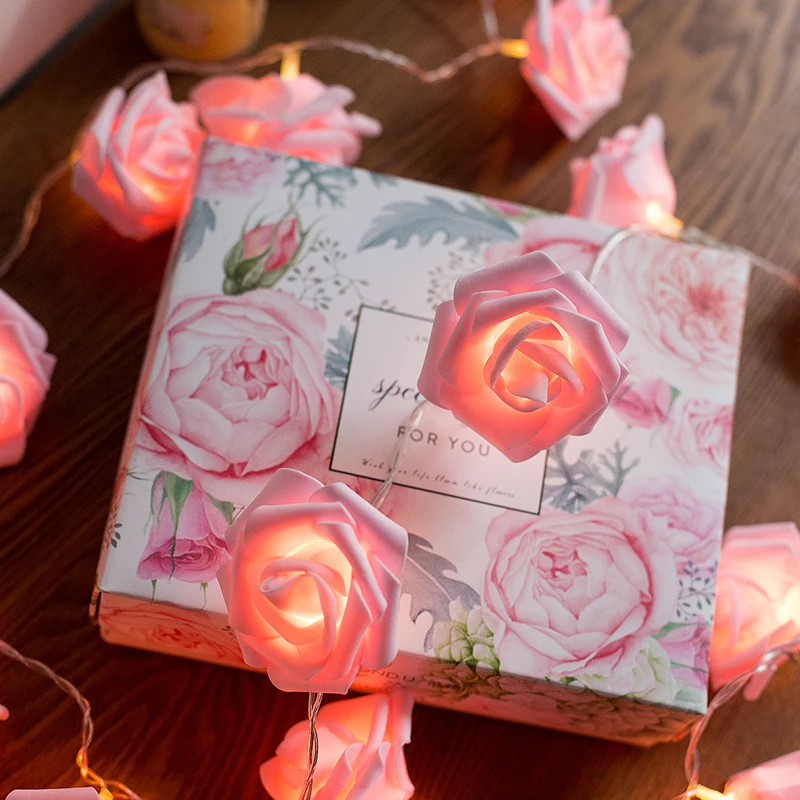 Battery Operated LED Rose Flower Garland Christmas Holiday String Lights For Valentine Wedding Decoration
Battery Operated LED Rose Flower Garland Christmas Holiday String Lights For Valentine Wedding Decoration