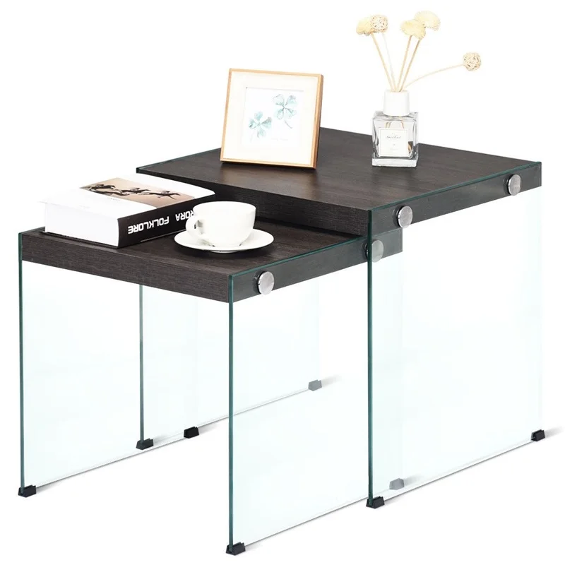 2 pcs Soho Nesting Coffee Table Stackable Glass Sided Table P2 Level MDF and Tempered Glass Material Two-piece Design HW59450
2 pcs Soho Nesting Coffee Table Stackable Glass Sided Table P2 Level MDF and Tempered Glass Material Two-piece Design HW59450