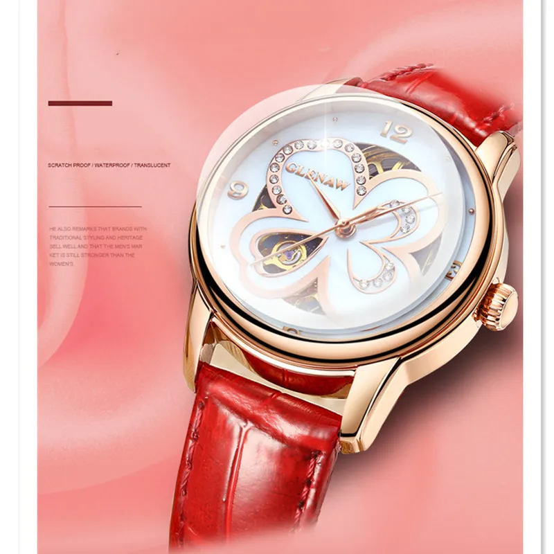 GLENAW Fashion Women Watch Ladies Clocks Casual Waterproof Mechanical Wristwatch Gift for Wife/Girlfriend
GLENAW Fashion Women Watch Ladies Clocks Casual Waterproof Mechanical Wristwatch Gift for Wife/Girlfriend