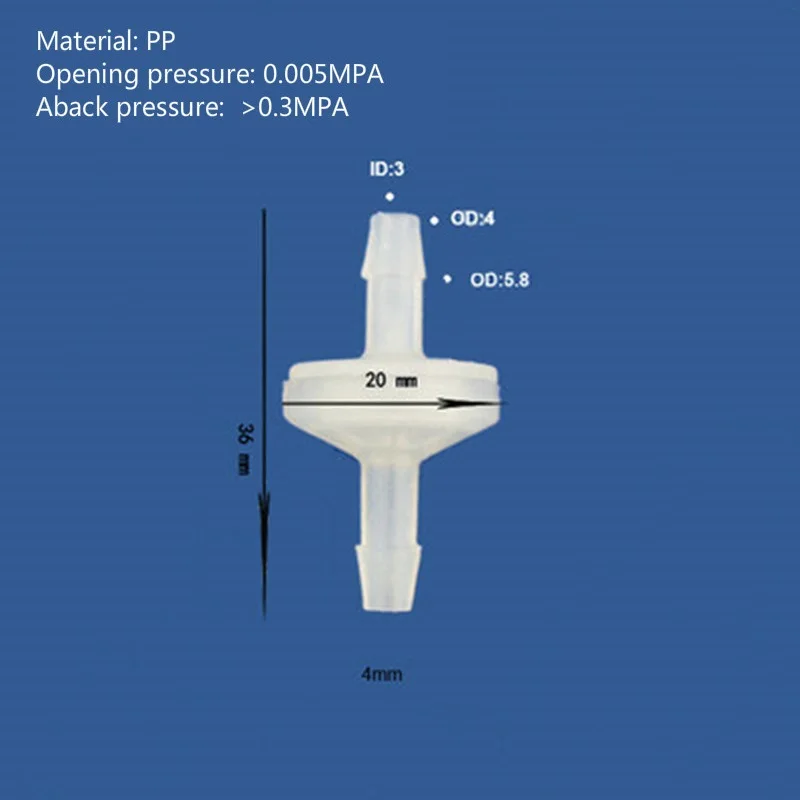 Description Picture 4 of item50PCS PP Plastic Aquarium Check Valve /Ozone Non/No Return Valve Prevent Water Back to Pump Size 3mm, 4mm,5mm,6mm,8mm,10mm,12mm
