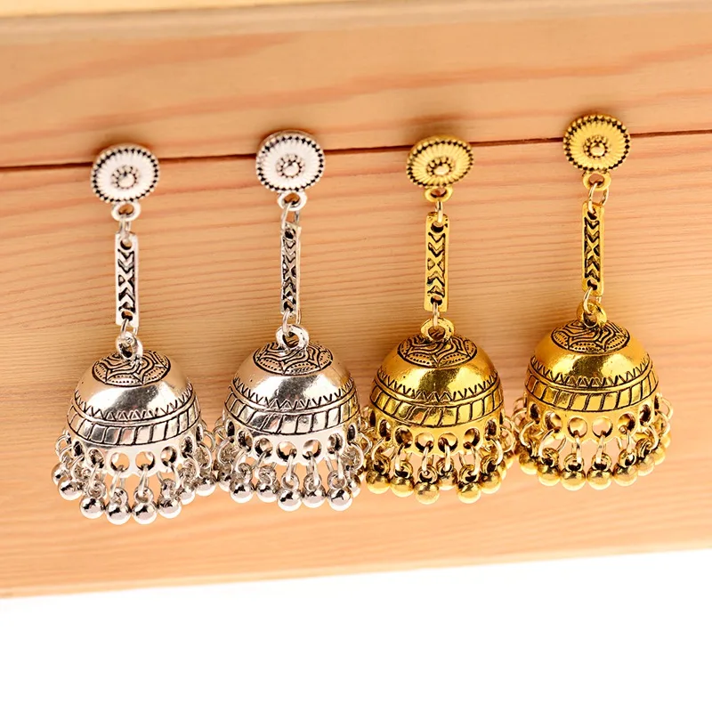 Retro Turkish Vintage Long Jhumka Jhumki Dangling Earrings Women's Gold&Silver Lantern Tassel Thailand Nepal Boho Indian Jewelry
Retro Turkish Vintage Long Jhumka Jhumki Dangling Earrings Women's Gold&Silver Lantern Tassel Thailand Nepal Boho Indian Jewelry
