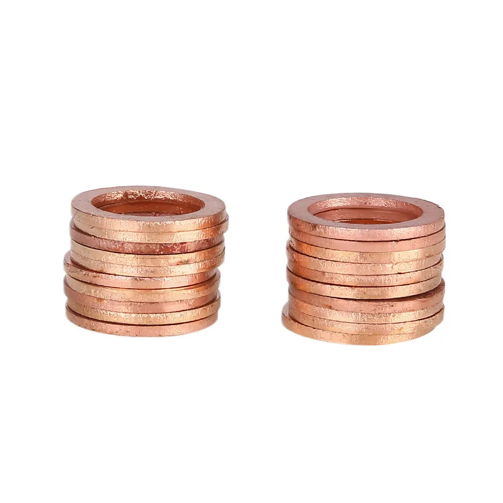 20Pcs 14*20*1.5MM Copper Sealing Washer Solid Gasket Sump Plug Oil For Boat Crush Washer Flat Seal Ring Tool Parts Accessories
20Pcs 14*20*1.5MM Copper Sealing Washer Solid Gasket Sump Plug Oil For Boat Crush Washer Flat Seal Ring Tool Parts Accessories