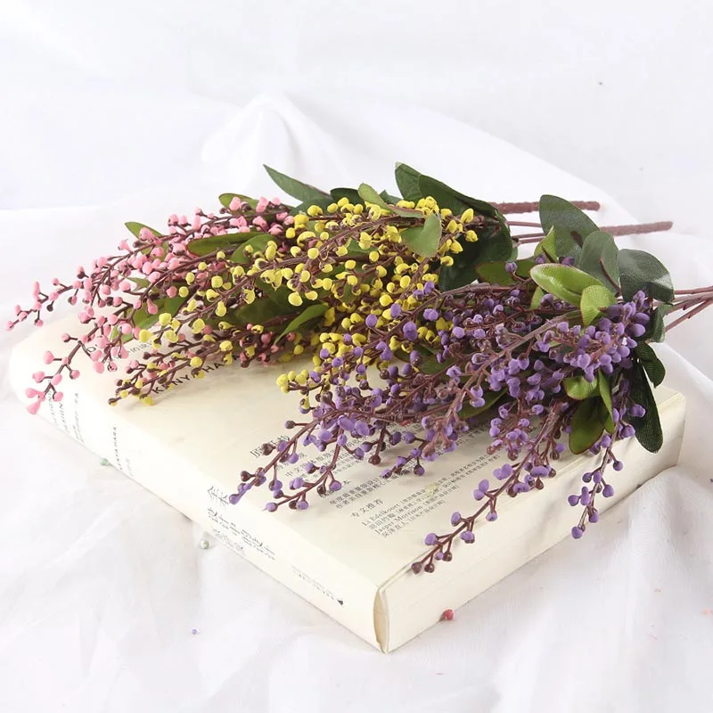 artificial flower 5 branches pastoral wind simulation flower plastic grass wheat powder silk wedding decoration for home
artificial flower 5 branches pastoral wind simulation flower plastic grass wheat powder silk wedding decoration for home