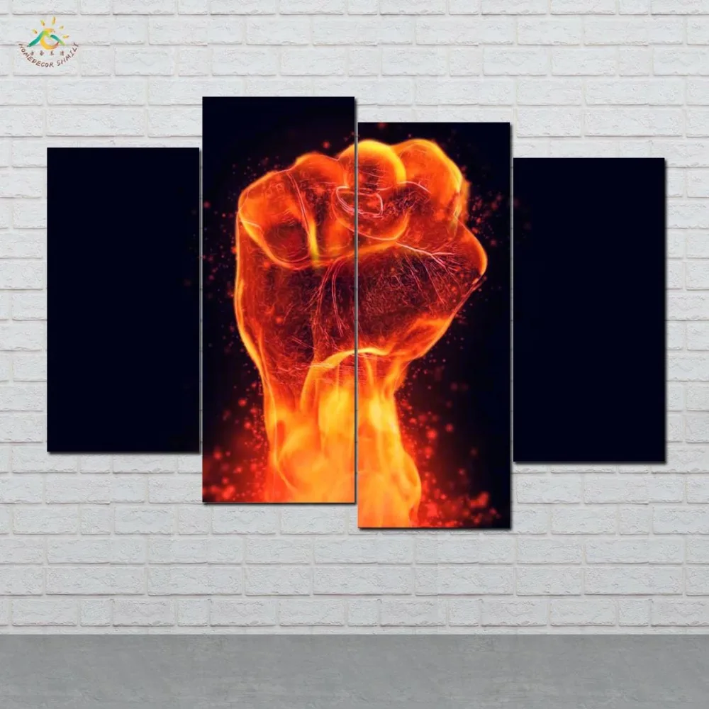 Flaming Fist Power Modern Canvas Art Prints Poster Wall Painting Home Decoration Artwork Wall Art Pictures for Bedroom 4 PIECES
Flaming Fist Power Modern Canvas Art Prints Poster Wall Painting Home Decoration Artwork Wall Art Pictures for Bedroom 4 PIECES