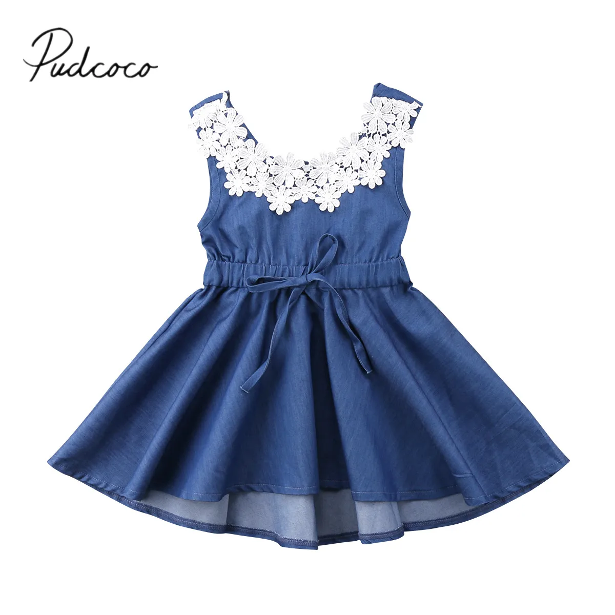 2018 Brand New Toddler Infant Child Kids Princess Baby Girls Summer Lace Floral Denim Party Dress Cute Sleeveless Sundress 1-6T
2018 Brand New Toddler Infant Child Kids Princess Baby Girls Summer Lace Floral Denim Party Dress Cute Sleeveless Sundress 1-6T