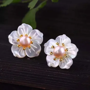 Stud Earrings Push Back Natural Shell Pearl Earrings Jewelry Peals Stud Earrings for Women
Stud Earrings Push Back Natural Shell Pearl Earrings Jewelry Peals Stud Earrings for Women