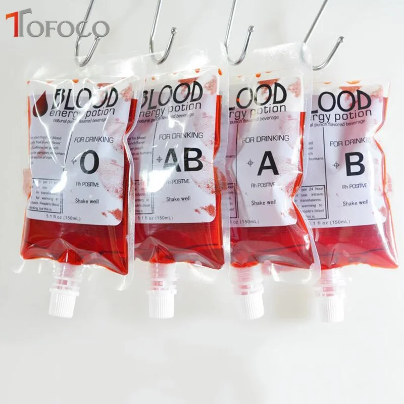 TOFOCO 5pcs/set 250ml Empty Vampire Blood Bag Reusable Fruit Juice Pouch Drinking Halloween Props Shock Prank Trick Fun Toy
TOFOCO 5pcs/set 250ml Empty Vampire Blood Bag Reusable Fruit Juice Pouch Drinking Halloween Props Shock Prank Trick Fun Toy