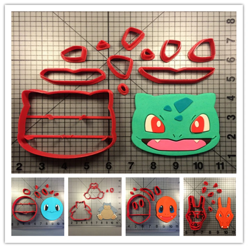 Game Pokemon Character Cookie Cutter Set Bulbasaur Squirtle Charmander Fondant Cupcake Cutter Made 3D Printed Baking Mold
Game Pokemon Character Cookie Cutter Set Bulbasaur Squirtle Charmander Fondant Cupcake Cutter Made 3D Printed Baking Mold